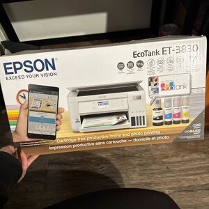 Epson EcoTank ET-3830 with White Finish sublimation printer